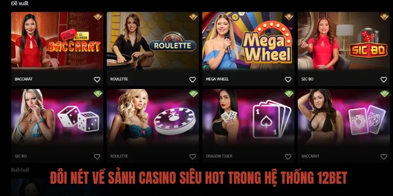 Đôi nét về sảnh Casino siêu hot trong hệ thống 12bet